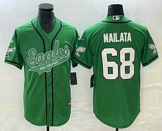 Men's Philadelphia Eagles #68 Jordan Mailata Green Cool Base Stitched Baseball Jersey,We sell and wholesale Men's Philadelphia Eagles #68 Jordan Mailata Green Cool Base Stitched Baseball Jersey on line form chian!